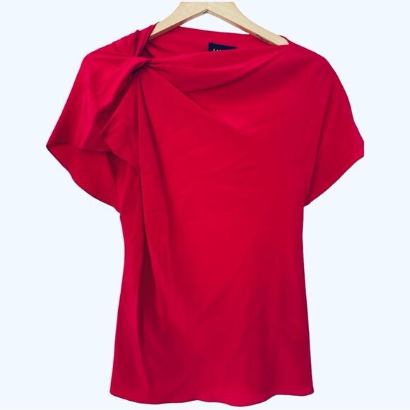 Lanvin Silk Draped Blouse in Fuschia Size 36 Size S - Picture 4 of 9